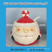 Wholesale ceramic seasoning pot with santa claus design